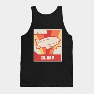 Retro Vintage Dirigible Airship Blimp Tank Top